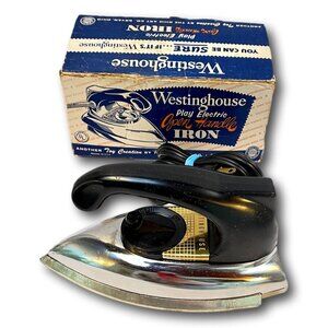Westinghouse Toy Iron Original Box Circa 1950's Tested Working Made USA